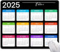 Hokafenle Mouse Pad, Black 2025 Calendar Mouse Pad, Premium-Textured Square Waterproof Mouse Mat Non-Slip Rubber Base MousePads for Office Laptop Home