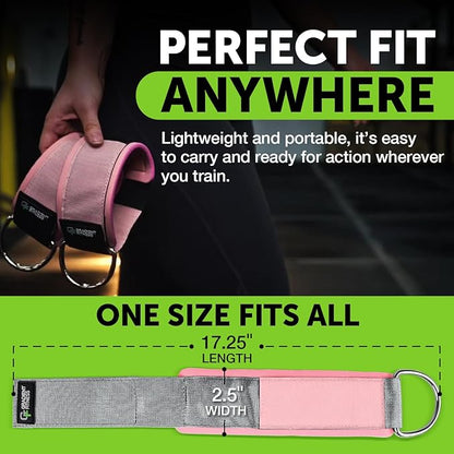 Gradient Fitness Ankle Straps (2 Pack) | Ankle Strap for Cable Machine, Ankle Bands for Working Out, Cable Ankle Strap