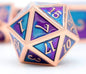 Haxtec Metal DND Dice Set, 7 Pcs Dragon Pattern Polyhedral Dice for RPG