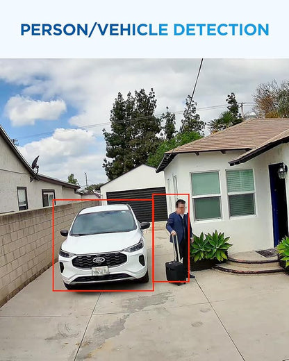 4COVR 4K Surveillance & Security Camera System, 8CH NVR 2TB HDD, AI Human Vehicle Detection, 8X 8MP Commercial IP67 PoE IP Bullet Camera Built-in Mic with Night Vision, 24/7 Recording, LY37EX8M0808