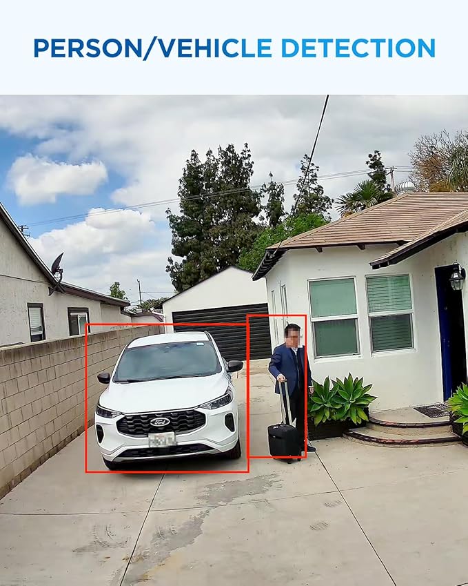 4COVR 4K PoE Security Camera System, 4K 8 Channel H.265 NVR with 2TB HDD, AI Human Vehicle Detection & Night Vision, 8X 8MP Commercial IP67 Dome IP Camera Built-in Mic, 24/7 Recording, LY97AX8M0808