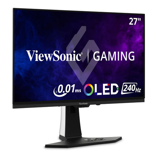 ViewSonic XG272-2K-OLED 27 Inch 1440p 240Hz OLED Ergonomic White Gaming Monitor with up to 0.01ms, FreeSync Premium, G-Sync Compatibility, RGB, and USB-C, HDMI v2.1, DP Inputs