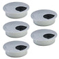 5 Pcs Desk Grommet 3-1/8" / 80 mm, Desk Cord Hole Cover, Cable Grommet ABS Plastic, Desk Hole Grommet for Home & Office Pc, Detachable Cable Cord Organizer-Silver Sand