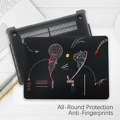 Berkin Arts for MacBook Pro 14 inch Cover A3401 A3185 A3112 A2992 A2918 A2779 A2442 with M4 M3 M2 M1 Chip(2021-2024 Release) Keyboard & Screen Cover Naive Art Illustrated (Two Sides by Kandinsky)