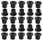 25 pcs 3/8" Drill Hole，3/16" ID Black Silicone Top hat Rubber Grommets for Wiring，Automotive，Firewall，Hole Plug，Desk，Screw，Water and Gas Pipe，Drain，House Siding，Cable Bushing，Glass，Wire Plug