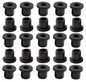 10 pcs 13/16" Drill Hole，3/8" ID Black Silicone Top hat Rubber Grommets for Wiring，Automotive，Firewall，Hole Plug，Desk，Screw，Water and Gas Pipe，Drain，House Siding，Cable Bushing，Glass，Wire Plug