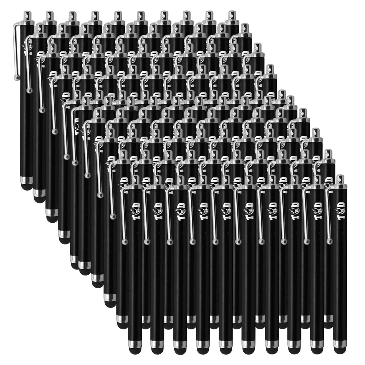 TCD 100 Pack Stylus Pen Set - Touch Screen Devices, Thick Rubber Tip, Multi