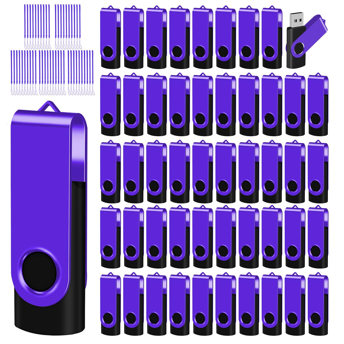 16GB 50-Pack USB Flash Drives Bulk EASTBULL USB 2.0 Thumb Drive,Gold