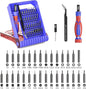 JAKEMY Precision Screwdriver Set, 33 in 1 Screwdriver Set Magnetic Driver Kit Laptop Repair Kit with Torx Screwdriver Bit Set Extension Shaft Tweezers for Electronics PS5, Watch, Jewelry, Glasses, Toy