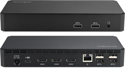 Kensington SD4760P 11-in-1 USB-C Docking Station Triple Monitor DisplayLink Docking Station, 3xHDMI, 100W Charging for Laptop, 6xUSB A, Ethernet, Audio, for Mac and Windows Driver Require K33622NA