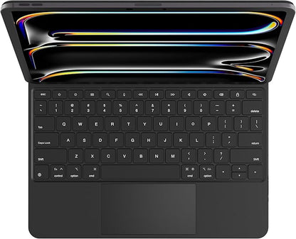 nimin Keyboard Case for iPad Pro 13 inch 2024 (M4),Multi-Touch Trackpad, Magnetic Attach, 7-Color Backlight, Auto Sleep/Wake, Obsidian Black