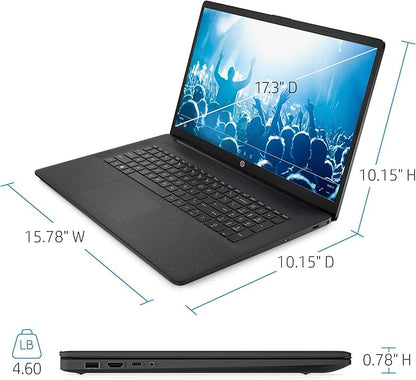 HP 17.3" Business Laptop Computer, 64GB RAM 2.2TB Storage (2TB SSD+256GB Docking Station Set), 10-Core Intel Core i5, Windows 11 Pro Laptop with Microsoft Office License Included, PLUSERA Earphones