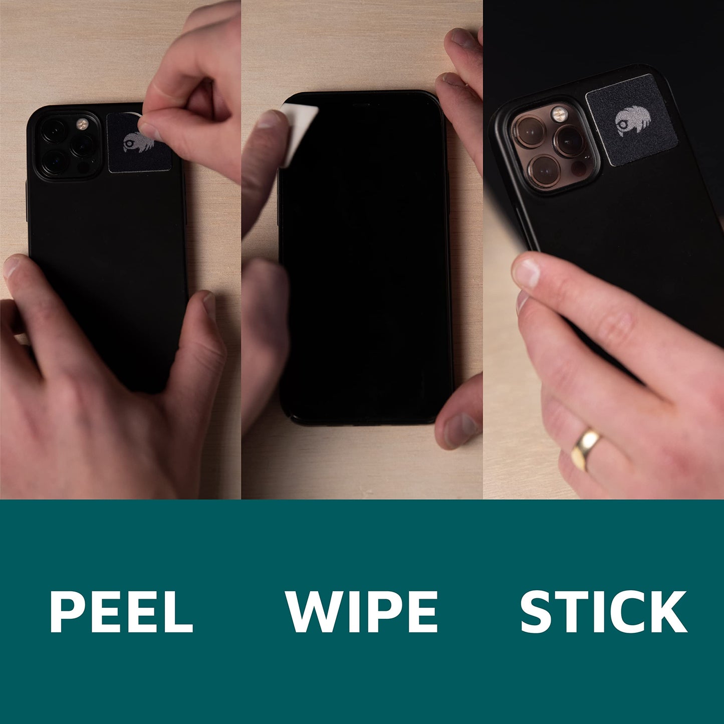KUVRD Waterbear - Universal Screen Cleaners - Teeny Tiny Cleaning Tools for Your Lenses & Screens - Single Pad Set