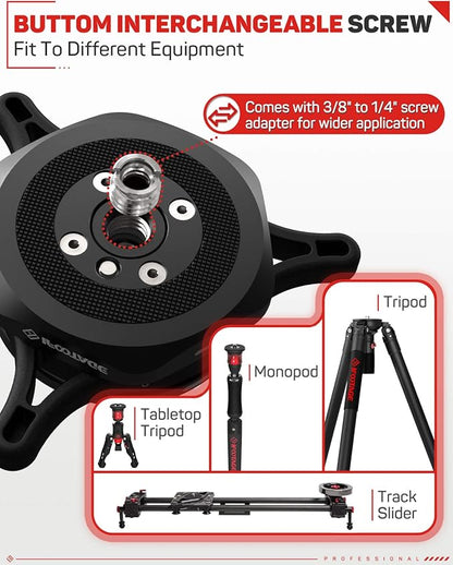 IFOOTAGE Seastar Q1S, Quick Release Plate, Upgrade Camera Quick Connect Tripod Mount Compatible with Canon, Nikon, Sony DSLR Camcorder Video Photography, Ball Head,Tripod, Monopod, Slider etc