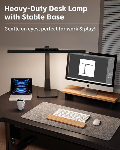 Desk Lamp with Stable Base, 1600LM Computer Desk Light with Timer Function