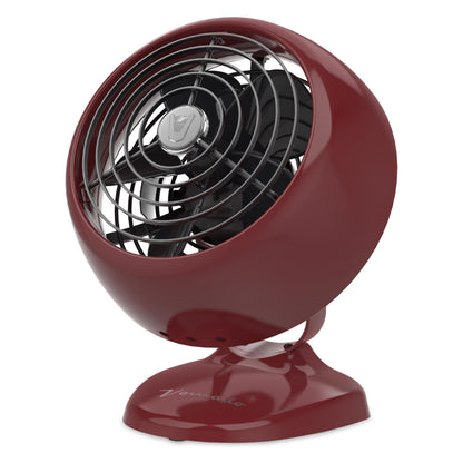 Vornado VFAN™ Mini Classic Vintage Metal Desk Fan, 2-Speed, Adjustable Tilt, Personal Air Circulator for Bedroom, Office, Dorm Room, Portable Quiet, Claret