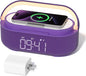 COLSUR 6-in-1 Bluetooth Speaker Alarm Clock with 15W Wireless Charger, FM Radio, Adjustable LED Night Light, 2500mAh Battery, Snooze Function – for Bedroom, Home, Office