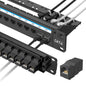 Jadaol [UL Listed] 24 Port Patch Panel Rackmount or Wall Mount 19-Inch 1U