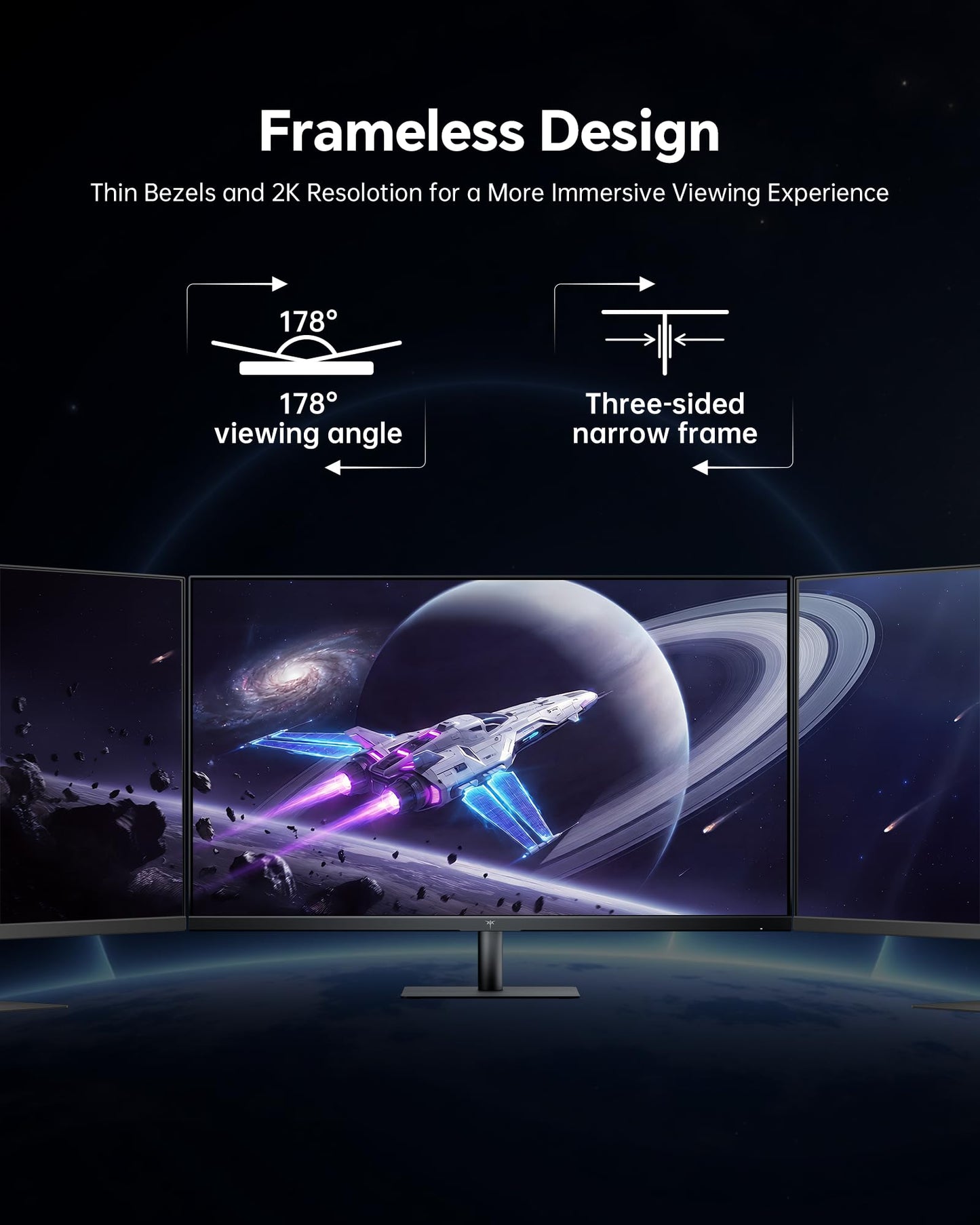 KTC 32 Inch 2K 120Hz Computer Monitor, IPS QHD 2560x1440 Monitor HDR H32T13