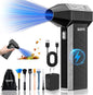 SDFM Compressed Air Duster - Electric Air Duster with Built in Brushless Motor,130,000RPM, 3-Speed Adjustable Air Blower - Suitable for Keyboard, Computer, car, and Home Cleaning (X3) (Max-Black)
