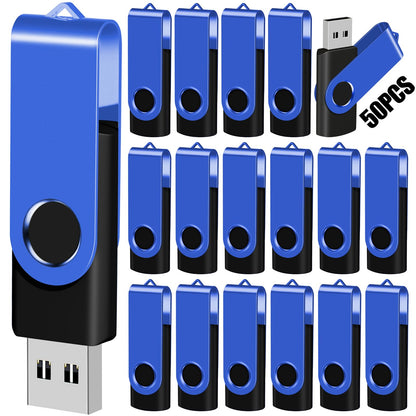 4GB 50-Pack USB Flash Drives Bulk EASTBULL USB 2.0 Thumb Drive,Blue