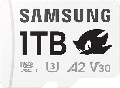 Samsung PRO Plus Sonic The Hedgehog + Adapter, 1TB microSDXC, Up-to 180MB/s, Full HD & 4K UHD, UHS-I, C10, U3, V30, A2, for Nintendo-Switch, Steam Deck, GoPRO, DJI Drone, Tablets (MB-MD1T0SA/LC1)