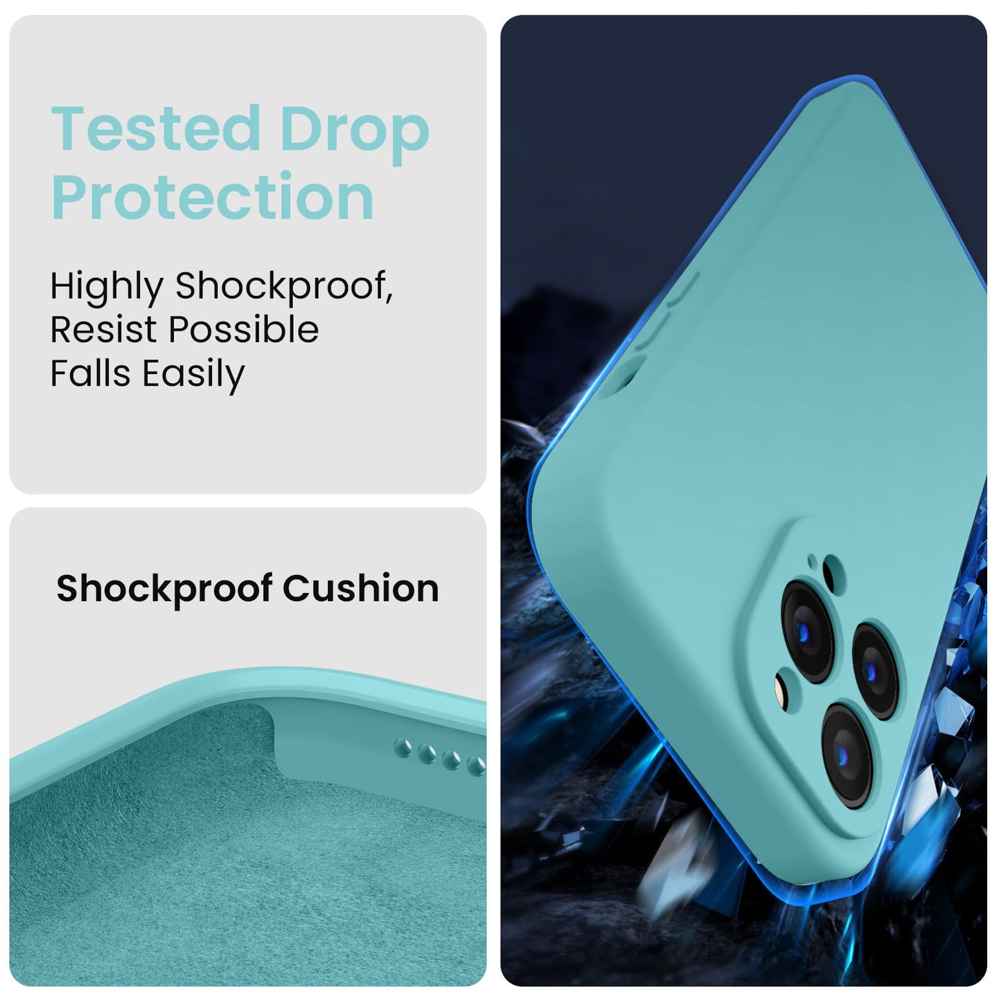 FireNova Designed for iPhone 14 Pro Case, 6.1", Sea Blue