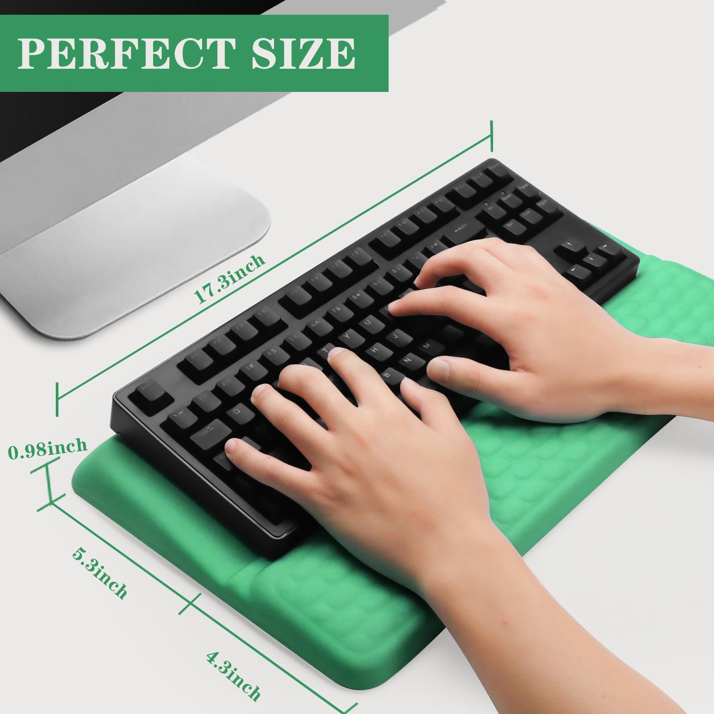 Computer Keyboard Stand with Wrist Rest Support Pad, Green