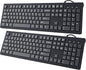 Computer Keyboard Wired, Plug Play USB Keyboard, Low Profile Chiclet Keys, Large Number Pad, Caps Indicators, Foldable Stands, Spill-Resistant, Anti-Wear Letters for PC Laptop (Black, 2-Pack)