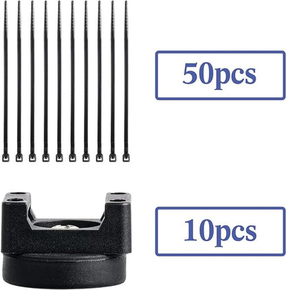 Yookeer 60 Pieces Magnetic Zip Tie Mount Multipurpose Cable Holder Magnets Magnetic Wire Management Bases with Heavy Duty Zip, Mount Nylon Cable Ties in Total (22 mm)