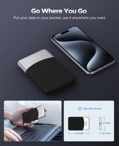 ORICO M25PRO 512GB Portable External SSD, Up to 460MB/s