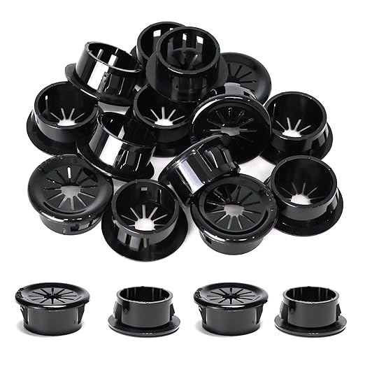 BOPOREAE Cable Grommet, Snap Bushing 3/4" (19 mm) Mounting Diameter