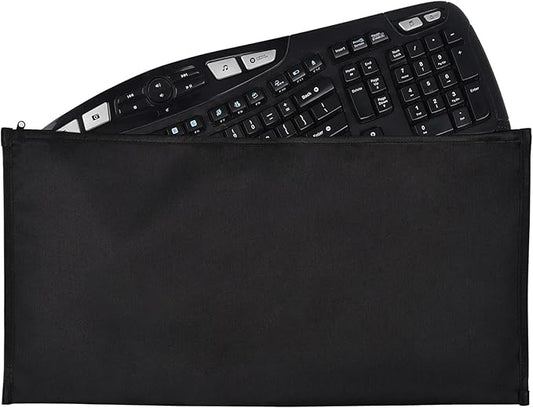 Keyboard Dust Cover for Universal Keyboards, 108 Keys Wireless/Wired Full Size PC Computer Mechanical Gaming Keyboard Protector, Logitech/iMac Magic Keyboard Sleeve Dust Cover Bag, Black