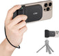 KIWIFOTOS Magnetic Phone Camera Grip for Magsafe Phone Tripod Handle with Bluetooth Remote & Tripod Mount Adapter for iPhone 16 Pro Max Samsung Smartphone Vlog Video Shooting (Black)