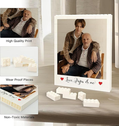 Personalized Photo Puzzle- Customized Photo Building Bricks - Unique Building Bricks with Vibrant Print - Stylish Decoration for Friends and Family