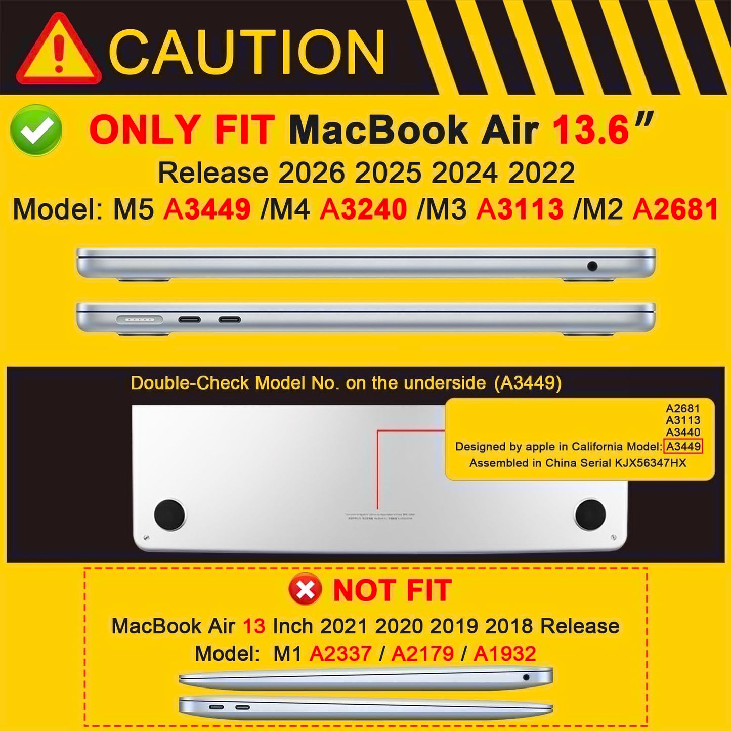 MEEgoodo Case for M5/M4/M3/M2 MacBook Air 13 inch 2026 2025 2024 2022, Fit Model A3449/A3240/A3113/A2681, Case Compatible with MacBook Air 13.6-inch, Engraving Hand Drawn Floral