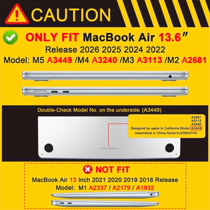 MEEgoodo Case for M5/M4/M3/M2 MacBook Air 13 inch 2026 2025 2024 2022, Fit Model A3449/A3240/A3113/A2681, Case Compatible with MacBook Air 13.6-inch, Golden Lilies