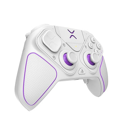 PDP Victrix Pro BFG Wireless Gaming Controller for Playstation 5 / PS5, PS4, PC, Modular Esports Gamepad, Remappable Buttons, Customizable Triggers/Paddles/D-Pad/Fightpad, PC App, White