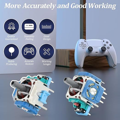 for PS5 Joysticks Replacement for Sony PlayStation 5 PS5 Controller Joystick Replacement for PS5 Analog Stick Replacement Module Potentiometer for PS5 Joystick Thumb Stick Replacement Part (2Pack)