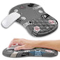 Kuosgm Ergonomic Mouse Pad Wrist Support with Memory Foam Massage Bulge, Carpal Tunnel Pain Relief Mousepad Wrist Rest for Mouse(12x8 inch, Pink Flowers)