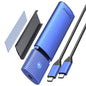 ORICO M.2 NVMe SATA SSD Enclosure Adapter Tool-Free, USB C 3.2 Gen 2 10Gbps NVMe, 5Gbps NGFF SATA PCIe M-Key(B+M Key) 2230/2242/2260/2280, Aluminum External M2 Reader Support UASP Trim- PWDM2-BK
