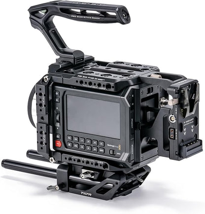 Tilta Camera Cage Pro Kit Gold Mount Compatible with Blackmagic Pyxis 6K/12K | Includes Full Cage, Top Handle, Gold Mount Battery Plate, Side Plate, Bottom Plate, 15mm Baseplate w/Rods, and Mini Tool