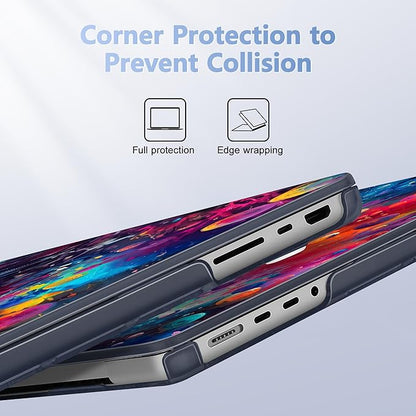 for MacBook Pro 16 inch Case 2021 2022 2023 2024 Release A3186 A3403 M4 A2991 M3 A2780 M2 A2485 M1 Pro/Max, Hard Shell Case with Screen Protector & Keyboard Cover, Astronaut