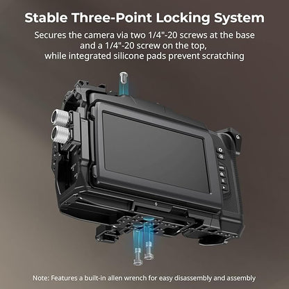 SmallRig Camera Cage Basic Kit for Blackmagic Design Cinema Camera 6K, Full Cage for BMCC 6K, with Top Handle, SSD Mount Bracket, Cable Clamp and Lens Mount Adapter Support - 4574