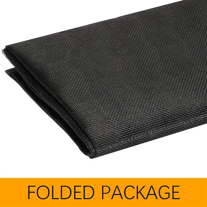 Window Screens Replacement Kit 47"x118" Adjustable Screen Mesh Easy DIY Project with Rolling Tool Spline for Sliding Doors Patio, Black