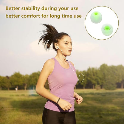 Earbud Replacement Tips Silicone Earbud Tips Earbud Covers Fit for in-Ear Headphones (Inner Hole 3.8mm -5.1mm) Earbud Rubber Tips Eartips 9 Pairs S/M/L
