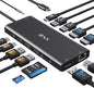 Docking Station Dual Monitor HDMI for Dell/Lenovo/HP Laptop Docking Station USB C Hub Multiport Adapter Dongle Dock USB C to 2 HDMI 4K+DisplayPort+Ethernet+4USB+2USB C+100W PD Charger+SD/TF+Audio