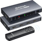 HDMI Switch 5 in 1 Out 4K@60Hz, GANA HDMI Splitter Switcher with Remote, Aluminum HDMI 2.0 Switch Box Hub for 3D, HDCP2.2, HDR, Compatible with Xbox, PS5/4/3,Fire Stick,Roku,Blu-Ray Player