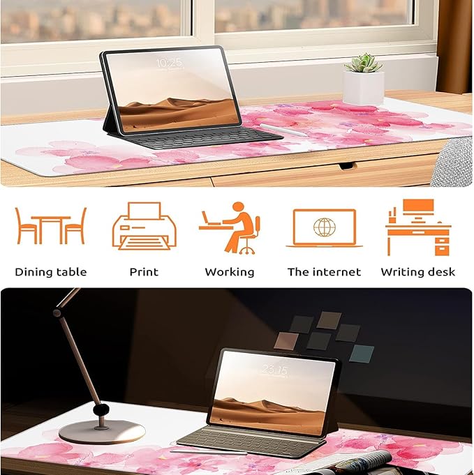 Majestic Deer Gaming Mouse Pad, Large Office Desk Mat, Anti-Slip Rubber Base Mousepad for Computer Laptop Keyboard, Smooth Desk Pad for Home Office Gamer Work Accessories 31.5" x 11.8"