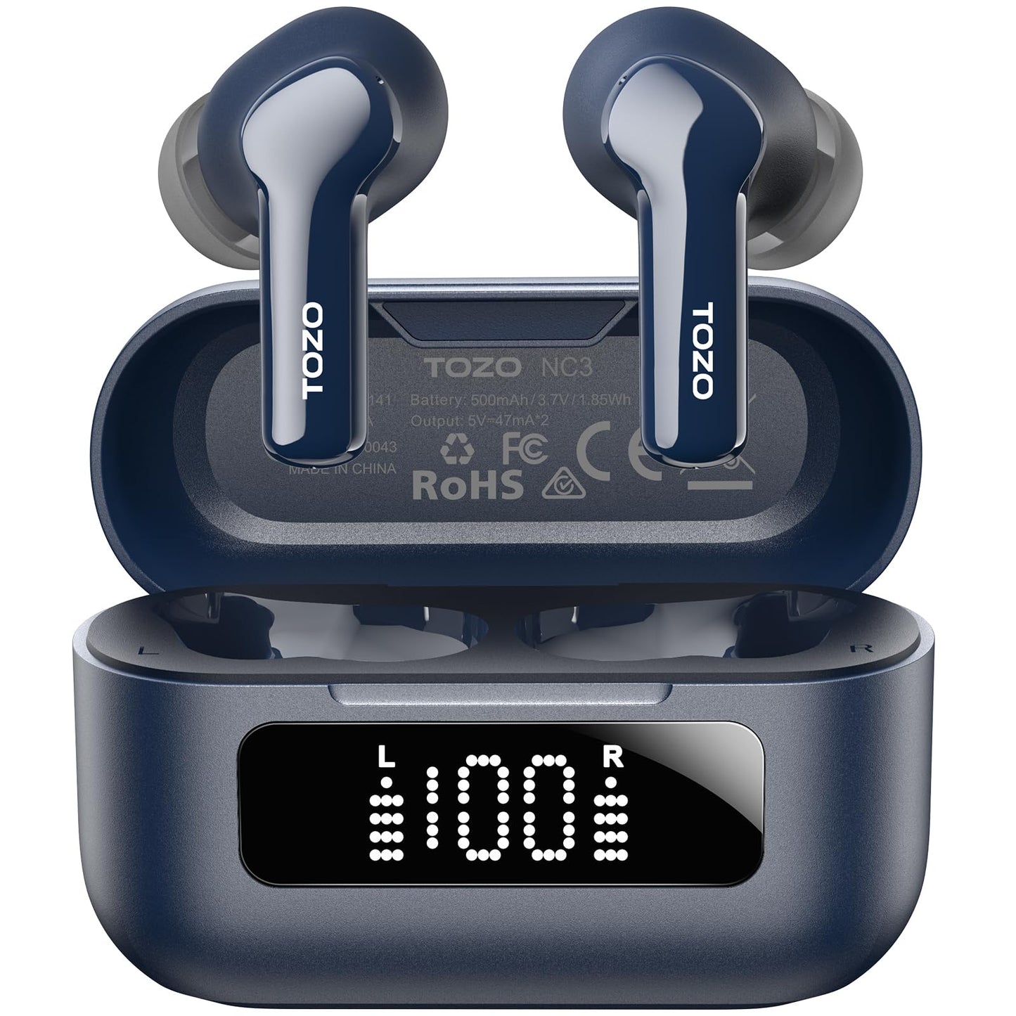 TOZO Hybrid Active Noise Cancelling in Ear Wireless Earbuds, 68H Playtime